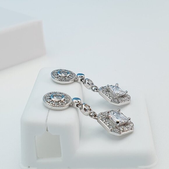 "925 Sterling Silver Cubic Zirconia Earrings, U19254851 - Picture 11 of 11